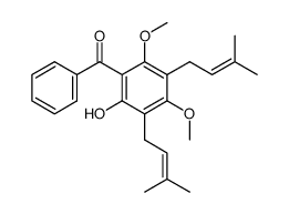 6-hydroxy-2,4-dimethoxy-3,5-diprenylbenzophenone Structure