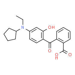 o-[4-(N-Cyclopentyl-N-ethylamino)-2-hydroxybenzoyl]benzoic acid Structure