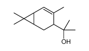 alpha,alpha,4,7,7-pentamethylbicyclo[4.1.0]hept-4-ene-3-methanol structure