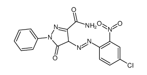 4-[(4-chloro-2-nitrophenyl)azo]-4,5-dihydro-5-oxo-1-phenyl-1H-pyrazole-3-carboxamide结构式