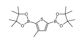 4,4,5,5-tetramethyl-2-[3-methyl-5-(4,4,5,5-tetramethyl-1,3,2-dioxaborolan-2-yl)thiophen-2-yl]-1,3,2-dioxaborolane Structure