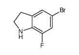 5-Bromo-7-fluoroindoline结构式