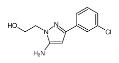 1H-Pyrazole-1-ethanol, 5-amino-3-(3-chlorophenyl)- Structure