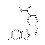4-[(Z)-2-(6-Methyl-benzooxazol-2-yl)-vinyl]-benzoic acid methyl ester Structure