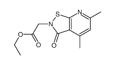 2-(4,6-二甲基-3-氧代异噻唑并[5,4-b]吡啶-2(3h)-基)乙酸乙酯结构式