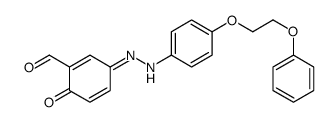 6-oxo-3-[[4-(2-phenoxyethoxy)phenyl]hydrazinylidene]cyclohexa-1,4-diene-1-carbaldehyde结构式