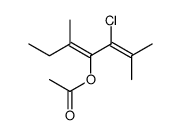 4-acetoxy-3-chloro-2,5-dimethyl-hepta-2,4-diene结构式