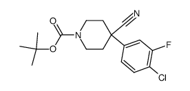 tert-butyl 4-(4-chloro-3-fluorophenyl)-4-cyanopiperidine-1-carboxylate Structure