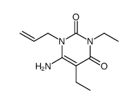 3,5-diethyl-1-allyl-6-amino-1H-pyrimidine-2,4-dione结构式