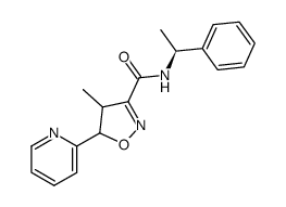 4-Methyl-5-pyridin-2-yl-4,5-dihydro-isoxazole-3-carboxylic acid ((S)-1-phenyl-ethyl)-amide Structure