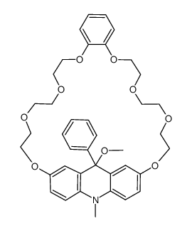 [2,7-(10-methyl-9-phenyl-9-methoxyacridane)]-(1',2'-phenyl)-29-crown-8结构式