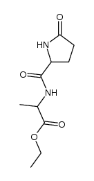 N-pyroglutamyl-alanin-ethyl ester Structure