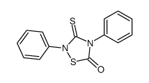 2,4-diphenyl-3-sulfanylidene-1,2,4-thiadiazolidin-5-one结构式