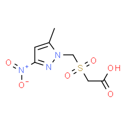 ([(5-Methyl-3-nitro-1H-pyrazol-1-yl)methyl]sulfonyl)acetic acid结构式