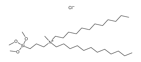 3-(trimethoxysilyl)propyl-di-n-dodecylmethyl-ammonium chloride结构式