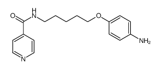 N-[5-(4-aminophenoxy)pentyl]pyridine-4-carboxamide结构式