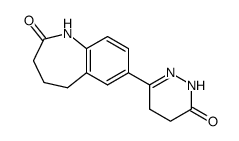 7-(6-Oxo-1,4,5,6-tetrahydro-pyridazin-3-yl)-1,3,4,5-tetrahydro-benzo[b]azepin-2-one结构式