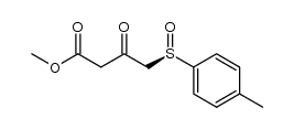 Methyl 3-oxo-4-[(R)-p-tolylsulfinyl]butyrate结构式