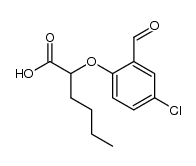 2-(2-formyl-4-chlorophenoxy)hexanoic acid Structure