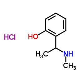 2-[1-(Methylamino)ethyl]phenol hydrochloride (1:1)结构式