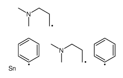 3-[3-(dimethylamino)propyl-diphenylstannyl]-N,N-dimethylpropan-1-amine Structure