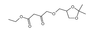 4-(2,2-Dimethyl-[1,3]dioxolan-4-ylmethoxy)-3-oxo-butyric acid ethyl ester结构式