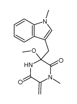 1-methyl-3-methoxy-3-[(N-methylindol-3-yl)methyl]-6-methylenepiperazine-2,5-dione Structure