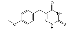6-[(4-methoxyphenyl)methyl]-3,4-dihydro-3-thioxo-1,2,4-triazin-5(2H)-one Structure