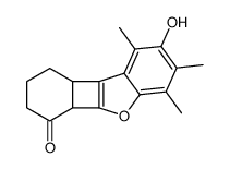 Benzo(3,4)cyclobuta(1,2-b)benzofuran-4(1H)-one, 2,3,4a,9c-tetrahydro-8-hydroxy-6,7,9-trimethyl结构式