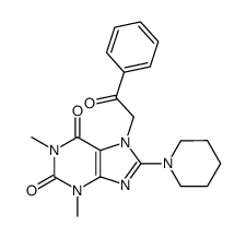 7-phenacyl-8-N-piperidino-1,3-dimethylxanthine Structure
