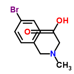 N-(4-Bromobenzyl)-N-methylglycine结构式