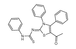 N-[5-acetyl-3,4-diphenyl-1,3-thiazol-2(3H)-ylidene]-N'-phenylthiourea Structure