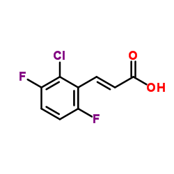 2-Chloro-3,6-difluorocinnamic acid结构式