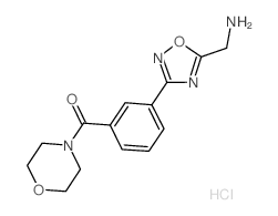 {3-[3-(Morpholin-4-ylcarbonyl)phenyl]-1,2,4-oxadiazol-5-yl}methylamine hydrochloride Structure