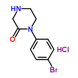 1-(4-BROMOPHENYL)PIPERAZIN-2-ONE HYDROCHLORIDE Structure