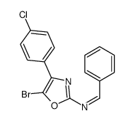 (E)-N-[5-bromo-4-(4-chlorophenyl)-1,3-oxazol-2-yl]-1-phenylmethanimine Structure