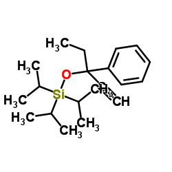 Triisopropyl[(3-phenyl-1-pentyn-3-yl)oxy]silane Structure