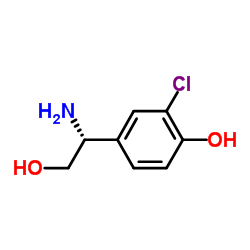 4-[(1R)-1-Amino-2-hydroxyethyl]-2-chlorophenol结构式