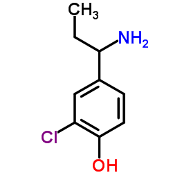 4-(1-Aminopropyl)-2-chlorophenol结构式