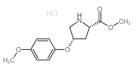 Methyl (2S,4S)-4-(4-methoxyphenoxy)-2-pyrrolidinecarboxylate hydrochloride结构式