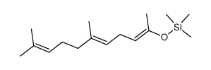 Trimethyl-((1E,4E)-1,5,9-trimethyl-deca-1,4,8-trienyloxy)-silane结构式