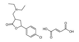(E)-but-2-enedioic acid,5-(4-chlorophenyl)-3-(diethylaminomethyl)oxolan-2-one结构式