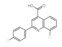 8-Chloro-2-(4-chlorophenyl)quinoline-4-carboxylic acid结构式