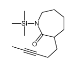 3-pent-3-ynyl-1-trimethylsilylazepan-2-one结构式