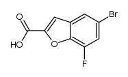 5-bromo-7-fluoro-1-benzofuran-2-carboxylic acid结构式