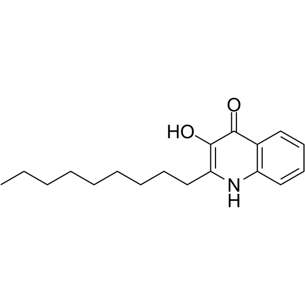 2-Nonyl-3-hydroxy-4-quinolone structure