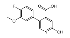 5-(4-fluoro-3-methoxyphenyl)-2-oxo-1H-pyridine-4-carboxylic acid结构式