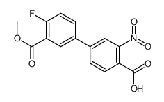 4-(4-fluoro-3-methoxycarbonylphenyl)-2-nitrobenzoic acid Structure