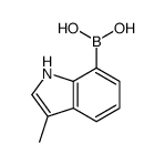 (3-methyl-1H-indol-7-yl)boronic acid结构式