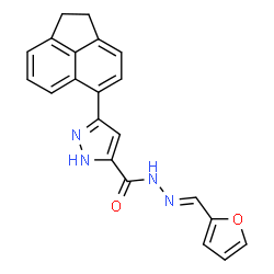 3-(1,2-dihydroacenaphthylen-5-yl)-N'-[(E)-furan-2-ylmethylidene]-1H-pyrazole-5-carbohydrazide structure